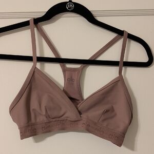 ALO Yoga Mauve Taupe Racerback Triangle Bralette
